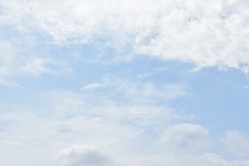 cloud spreading on bright sky in sunny day