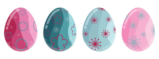 Cute Red Tosca Easter Egg And Pastel Color