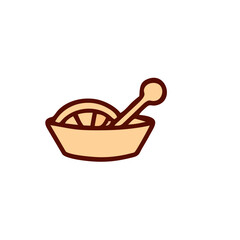 Obraz premium Food courts icons . Outline food courts vector icons for web design isolated on white background