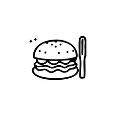 Food courts icons . Outline  food courts vector icons for web design isolated on white background