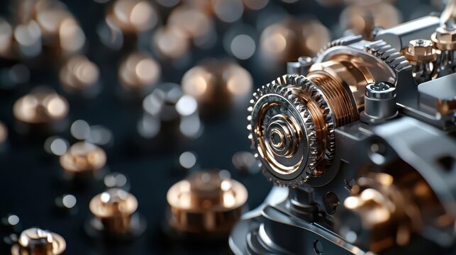 Exploded technical diagram of a dualoverhead camshaft DOHC internal combustion engine