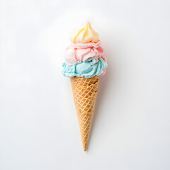 Delicious Ice Cream Cone: Summer Treat isolated on transparent background