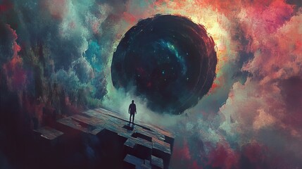 Cosmic Contemplation: A Surreal Journey into the Vast Unknown