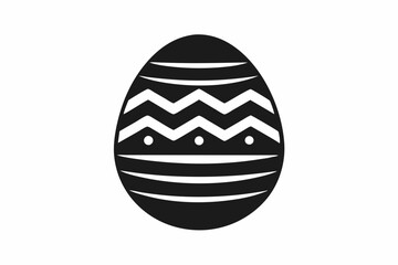 easter egg silhouette vector illustration