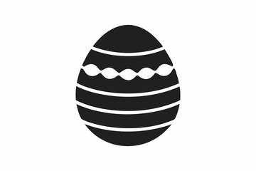 easter egg silhouette vector illustration