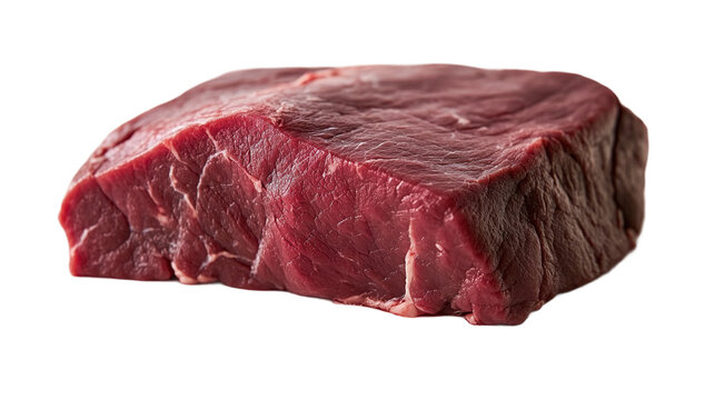 Raw venison meat isolated on transparent background