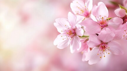 Obraz premium Delicate Pink Cherry Blossoms in Spring