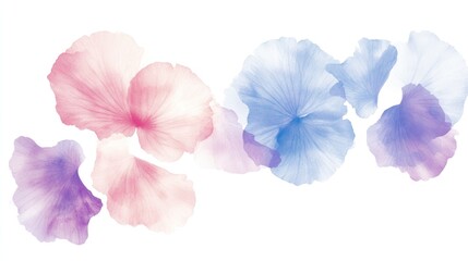 Delicate Watercolor Flower Petals