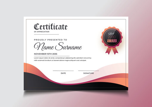 Certificat template