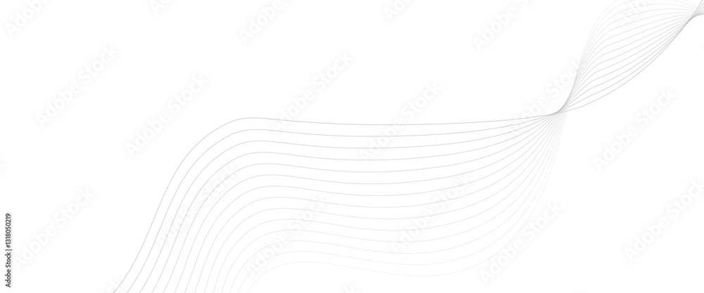 Poster gray wave curve lines abstract background with flowing particles. energy technology concept modern b