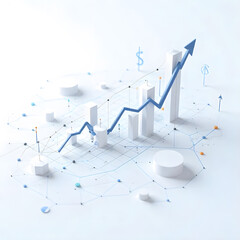 The power of 3d growth chart infographic in business analysis

