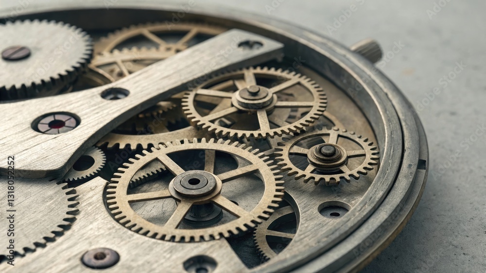Aufkleber intricate abstract clockwork mechanism displaying the complex beauty of watch movement and gears