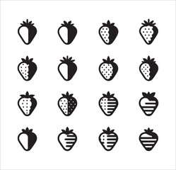 Obraz premium Minimalist Easter Strawberry Vector Silhouettes