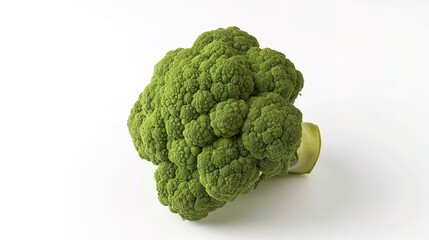 Fresh and vibrant broccoli is beautifully isolated on a transparent background, showcasing the natural texture and rich green color of this healthy vegetable. The clean and simple presentation highlig