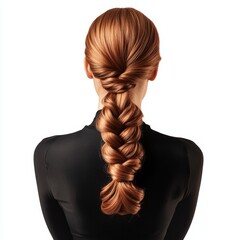 Fototapeta premium a braided hairstyle from the back , Generative art.