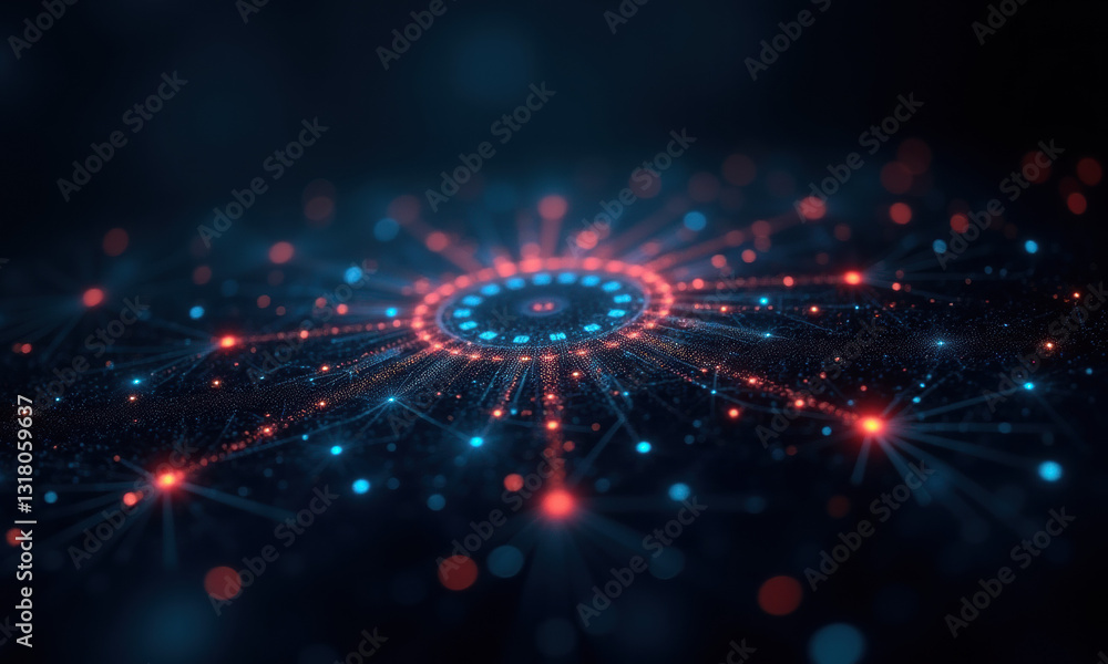 Poster futuristic network connection abstract - abstract backgrounds