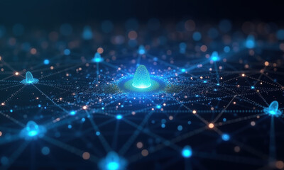 Obraz premium Global Network Connection, Digital Data - Abstract Backgrounds