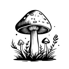 illustration of the mushroom
