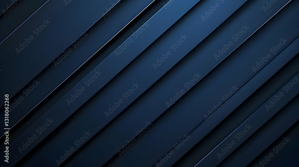 Poster abstract dark blue background with diagonal lines and subtle light effects for a modern and elegant 