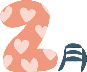 2月のタイトル文字イラスト