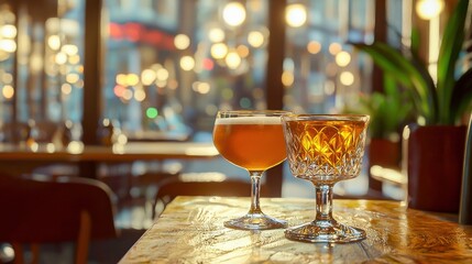Elegant dining table at a classy eatery featuring wine glasses and delectable food in a romantic atmosphere perfect for dinner to enjoy drinks and celebrate with friends