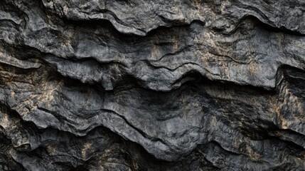 The abstract textured surface featuring dark layered rugged rock