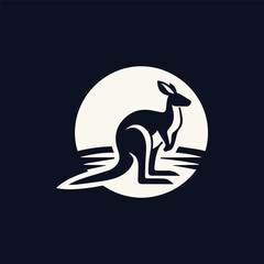 Minimalist Kangaroo Logo