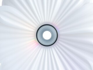 Opal White CD Cleaner with Soft Water Burst & Petal Design