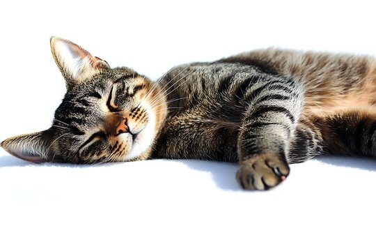 Sleepy Tabby Cat Nap - Powered by Adobe