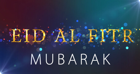 Gold shiny luxury Ramzan Eid, Eid AL Fitr Background glittering particles. Id el fitr gold caligraphy fairy dust animation. Ramadan kareem celebration, Islamic holiday. Holy traditional arabesque.