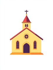 Simple illustration of a church building