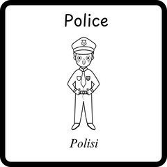Profession Flashcard - Police