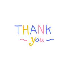 colorful thank you typography