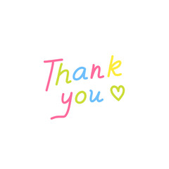 colorful thank you typography