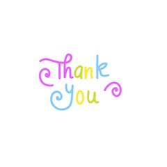 colorful thank you typography
