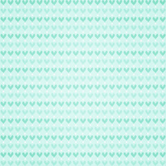 Mint green seamless heart pattern background with cute dotted accents, pastel romantic texture for Valentine’s Day crafts, decor, and design.