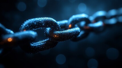 Bold black diagonal dual chain, abstract blockchain concept featuring interwoven double links for digital ledger and cybersecurity innovation