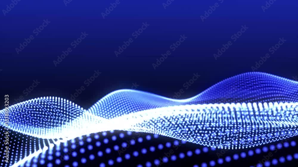Poster abstract wave technology with light digital effect corporate concept. looping animated background re