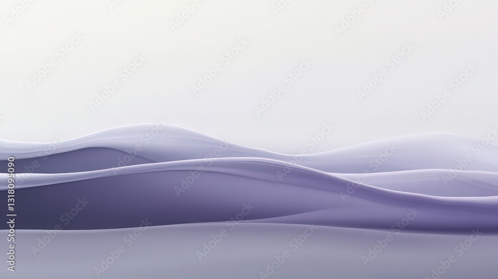 Poster subtle gradient waves backdrop, a modern translucent violet abstraction