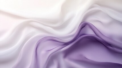 Obraz premium Elegant flowing cloth fabric in shades of white and purple for backgrounds