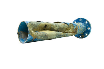 water steel pipe broken by impact load and corosion for along time