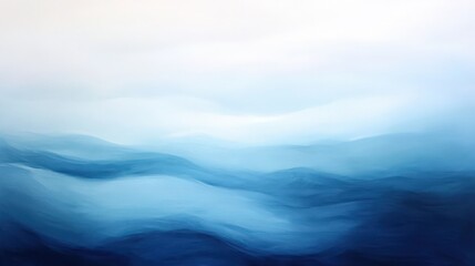 Abstract oceanic vista in varied shades of blue, creating a serene composition