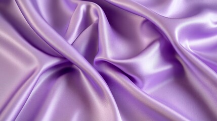 Obraz premium Elegant lilac satin fabric with soft folds reflecting light, for textile texture