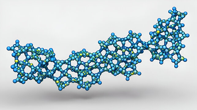 Micro RNA (miRNA, hsa-miR-133a) structure, computer model.