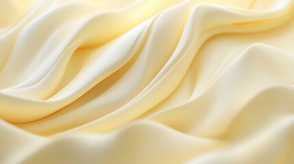 Obraz premium Subtle yellow silk fabric background with folds and soft light effects