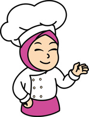 mascot chef cute illustration vector