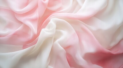 Obraz premium Abstract arrangement of flowing silk fabric with subtle pink transitions