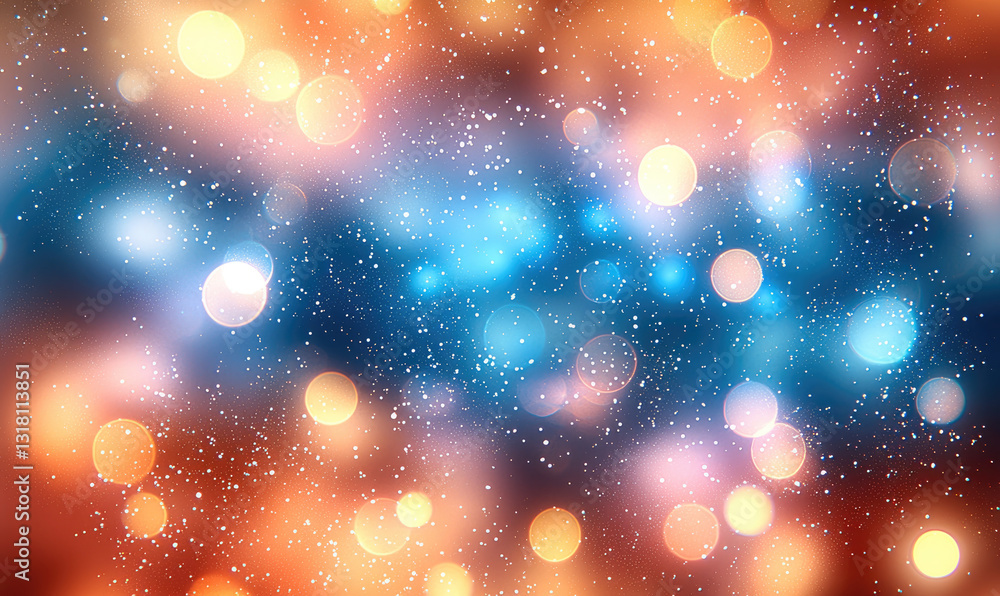 Poster Bright and colorful abstract background with soft focus bokeh effects, creating dreamy atmosphere