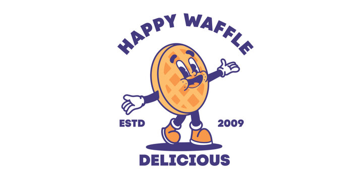 mascot cake cookies ice cream vector illustration