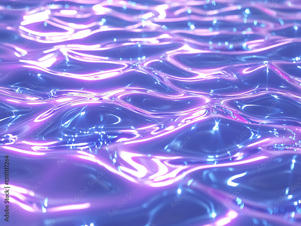 Poster flowing water reflections abstract design digital art calm environment close-up view serenity and ae